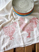 Flour Sack Tea Towel – Chickens
